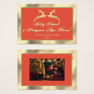 Feliz Natal Próspero Anno Nuovo Foto Gold Royal