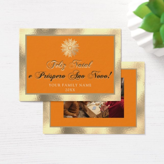 Feliz Natal Próspero Anno Nuovo Photo Gold Coral (Bureau)