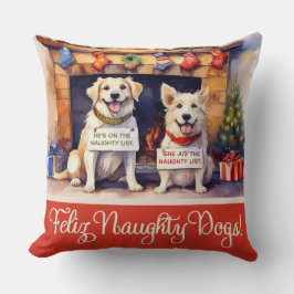 Feliz Naughty Hunde! Kissen