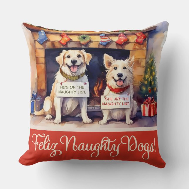 Feliz Naughty Hunde! Kissen (Vorderseite)