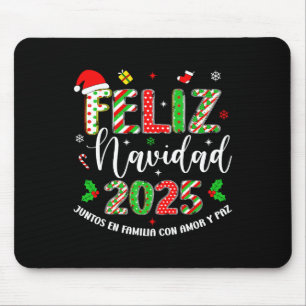 Feliz Navidad 2025 Matching Family Spanish Christm Mousepad