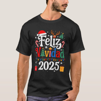 Feliz Navidad 2025 Matching Family Spanish Christm T-Shirt