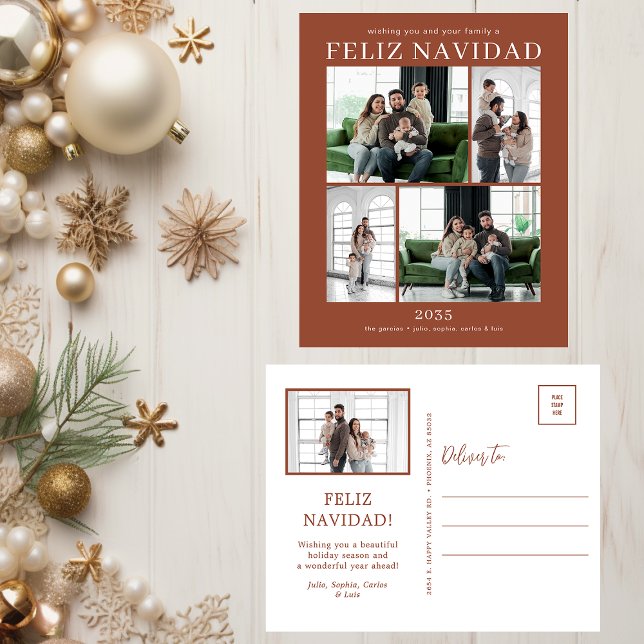 Feliz Navidad 5 Foto Feiertagspostkarte (Von Creator hochgeladen)