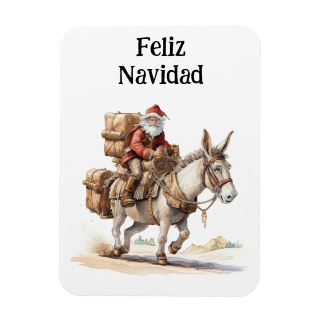 Feliz Navidad aus diesem Südwesten Santa Magnet (Vertikal)