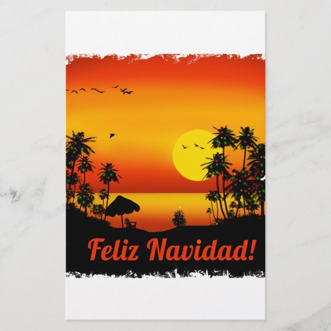 feliz Navidad Briefpapier (Vorderseite)