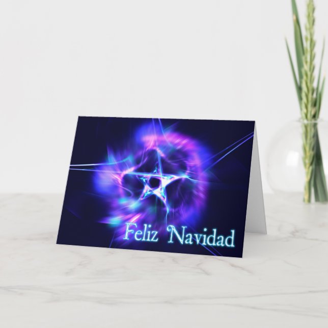 Feliz Navidad - Bright Star Feiertagskarte (Vorderseite)