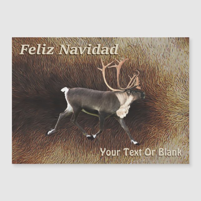 Feliz Navidad - Bull Caribbean (Reindeer) Magnetkarte (Vorderseite)