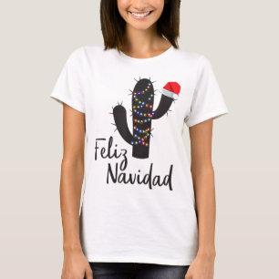 Feliz Navidad Cactus Christmas Pajamas Family Ligh T-Shirt