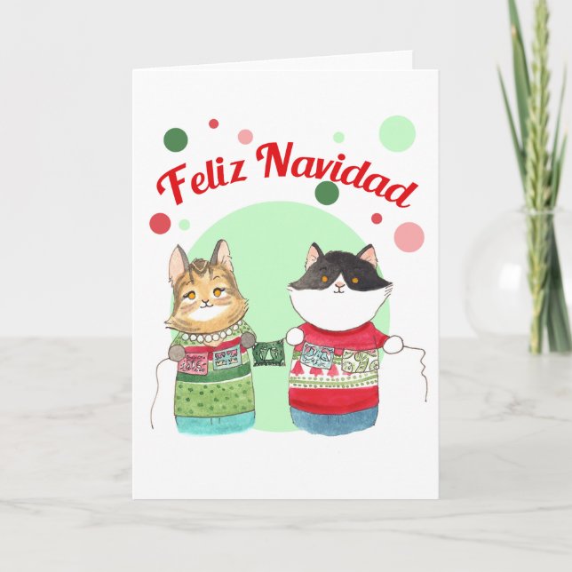 Feliz Navidad Card Feiertagskarte (Vorderseite)