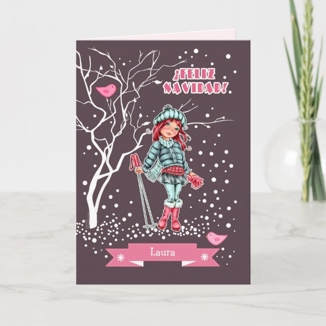 Feliz Navidad. Carte de Noël en espagnol (Devant)