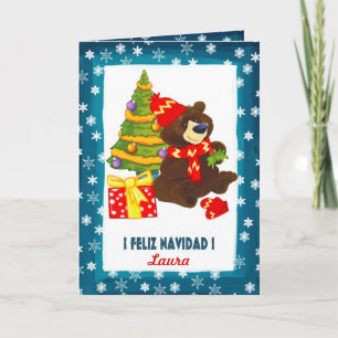 Feliz Navidad. Carte de Noël en espagnol