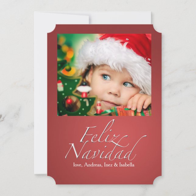 Feliz Navidad Carte de vacances photo (Devant)