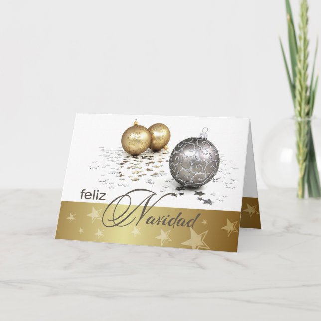 Feliz Navidad. Cartes de Noël en espagnol (Devant)