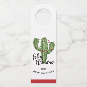 Feliz Navidad Christmas Bottle Hanger Flaschenanhänger