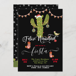 Feliz Navidad Christmas Cactus Party Einladung