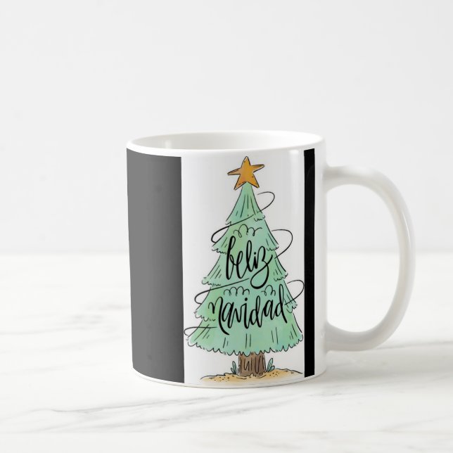 Feliz Navidad Christmas Tree T Shirt  Kaffeetasse (Rechts)