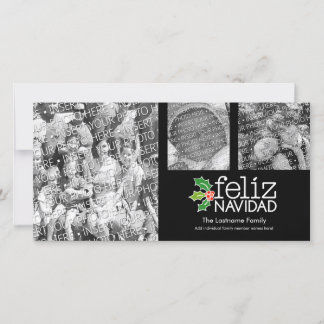 Feliz Navidad - Collage mit 3 Fotos Feiertagskarte