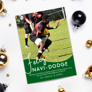 Feliz Navidad Dodgeball Pun Foto Feiertagskarte