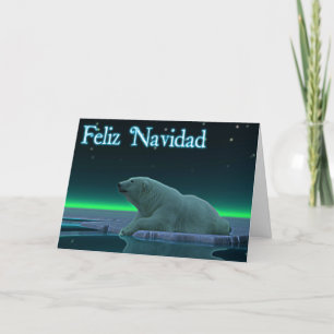 Feliz Navidad - Eiskantenpolarbär Feiertagskarte