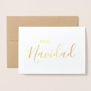 Feliz Navidad Elegant Spanisch Frohe Weihnachten Folienkarte