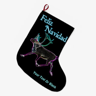 Feliz Navidad - Elektrische Karibik Großer Weihnachtsstrumpf