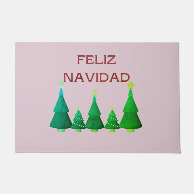 FELIZ NAVIDAD ESPANOL MERRY CHRISTMAS FUßMATTE (Vorderseite)