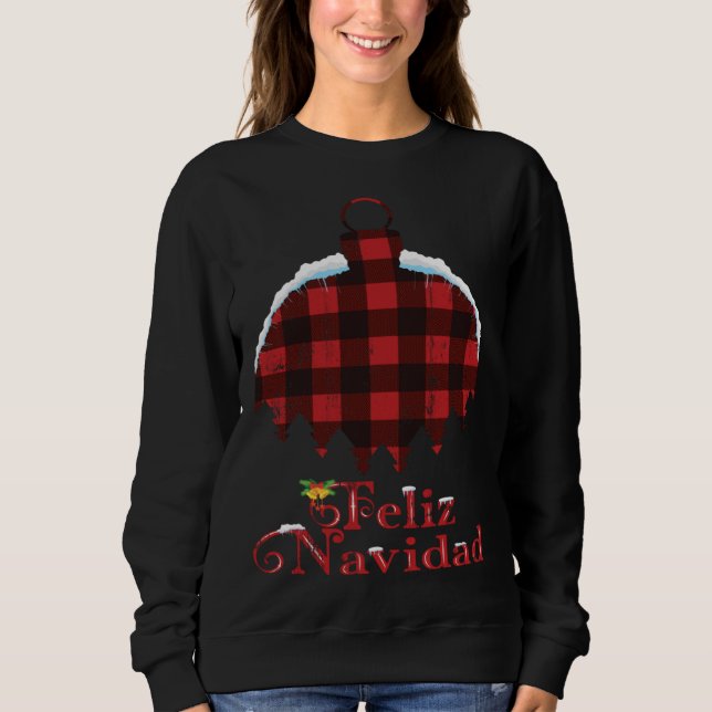 Feliz Navidad Family Matching Spanish Christmas Re Sweatshirt (Vorderseite)