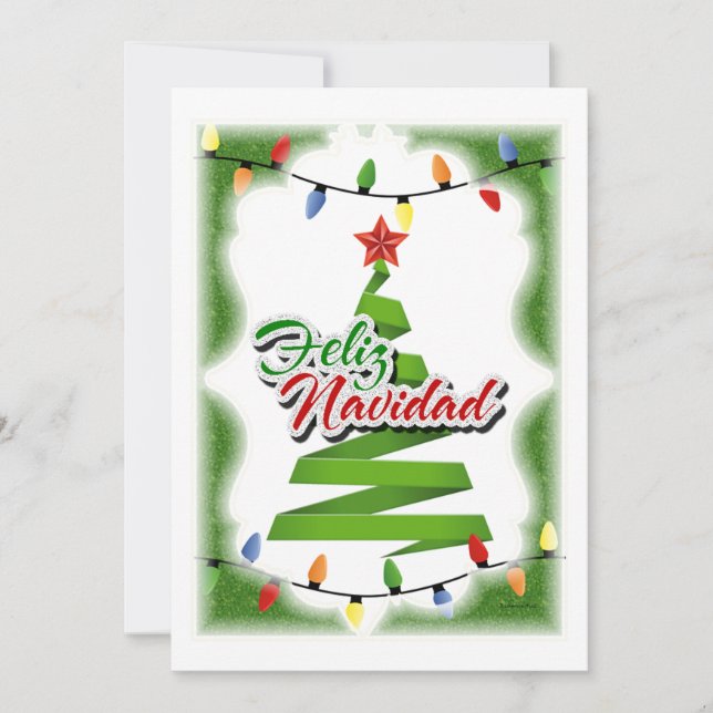Feliz Navidad Feiertagskarte (Vorderseite)