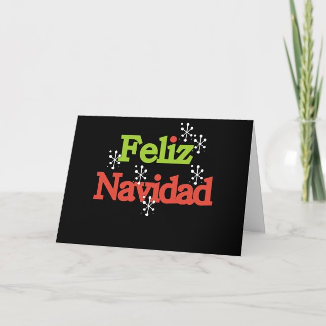 Feliz Navidad Feiertagskarte (Vorderseite)