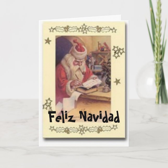 Feliz Navidad Feiertagskarte (Vorderseite)