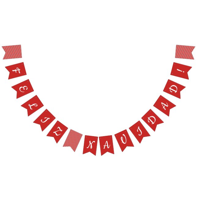 Feliz Navidad Flaggen-Flaggen Wimpelkette (Alle)