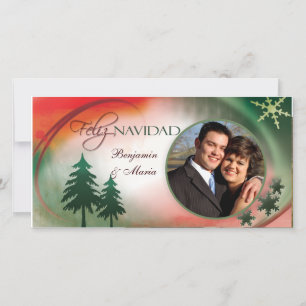 Feliz Navidad Foto-Karten-Schablone Feiertagskarte
