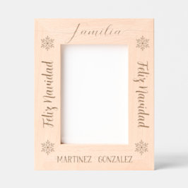 Feliz Navidad Foto Spanischer Urlaub Geätzte Rahmen