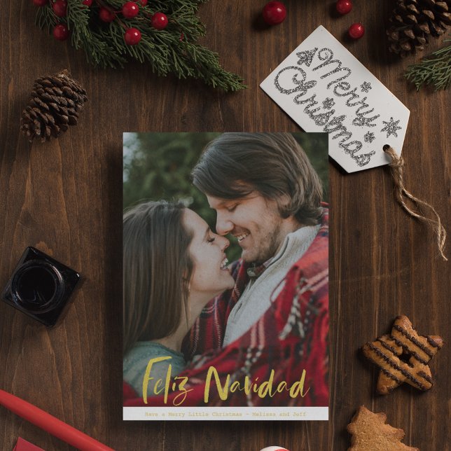 Feliz Navidad Foto Weihnachtskarte Feiertagskarte (Feliz Navidad Photo Christmas Holiday Card)