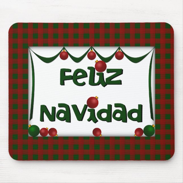 Feliz Navidad - frohe Weihnacht-Feiertag Mousepad (Vorne)