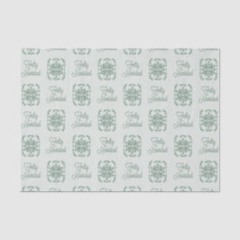 Feliz Navidad Gerahmt Snowflake Seidenpapier
