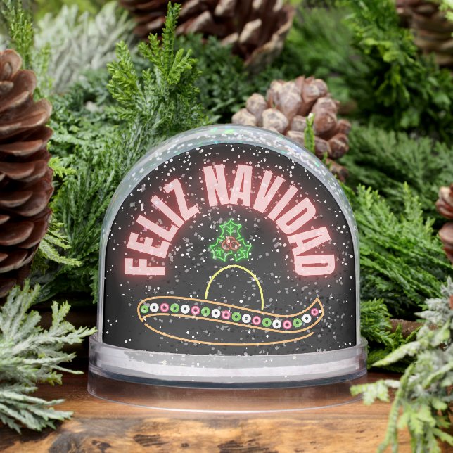 Feliz Navidad Holiday Neon Schneekugeln (Winter)