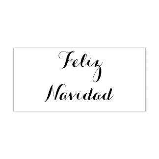Feliz Navidad - Holz-Briefmarke Gummistempel