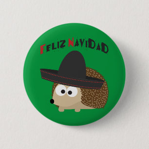 Feliz Navidad Igel Button