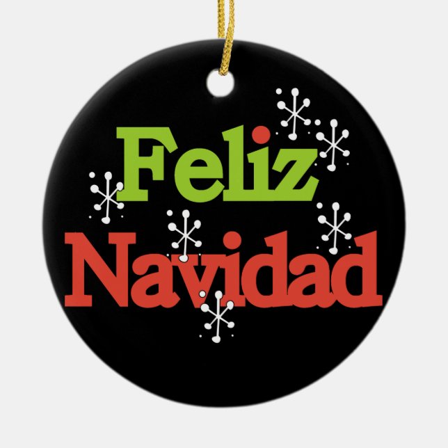Feliz Navidad Keepake Ornament (Vorne)