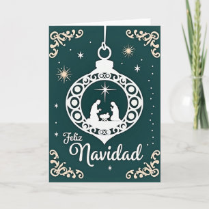 Feliz Navidad Krippenszene Karte