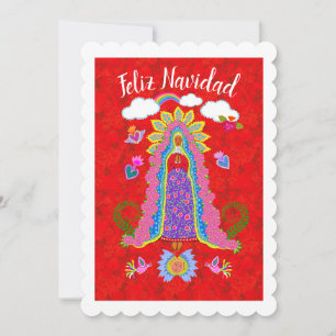 Feliz Navidad Lady de Guadalupe Carte Appartement 