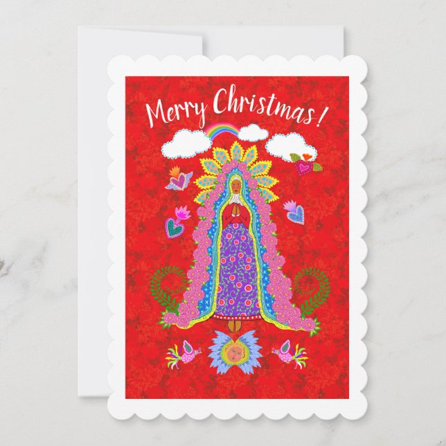 Feliz Navidad Lady de Guadalupe Carte Appartement  (Devant)