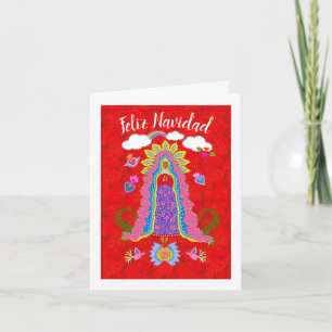Feliz Navidad Lady of Guadalupe Carte de voeux