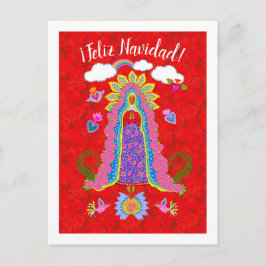 Feliz Navidad Lady of Guadalupe Postkarte