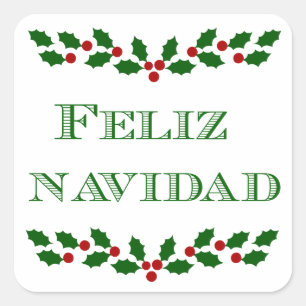Feliz Navidad- Les autocollants de police verts
