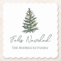 Feliz Navidad-Merry Weihnachtsbaum und Lichter