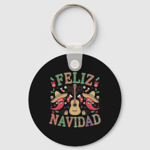 Feliz Navidad Mexican Fiesta Pepper Christmas Ugly Schlüsselanhänger