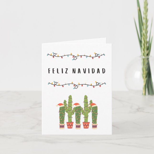 Feliz Navidad Mexikanisches Weihnachtsfest Karte (Vorderseite)