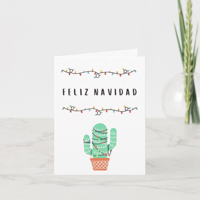 Feliz Navidad Mexikanisches Weihnachtsfest Karte (Vorderseite)